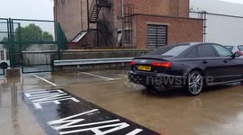 Heavy downpour in London.