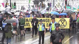 School strikers and Extinction Rebellion march on UK Parliament in latest climate protest
