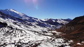 Dramatic views of a hike through the snow-covered Rainbow Mountains in the Cusco region of Peru