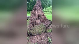 A rare tornado hit an area outside Manchester in the UK
