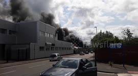 Fire opposite Dudley Road Hospital, Birmingham