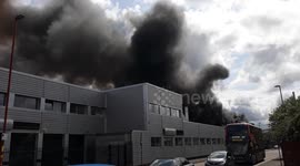 Fire opposite Dudley Road Hospital, Birmingham