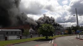 Fire opposite Dudley Road Hospital, Birmingham