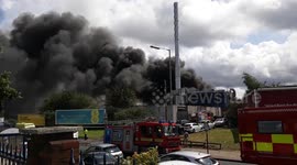 Fire opposite Dudley Road Hospital, Birmingham