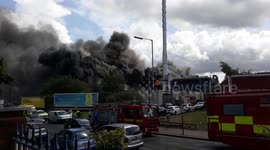 Birmingham fire near Dudley Road hospital fills city skies with smoke