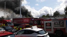 Fire opposite Dudley Road Hospital, Birmingham