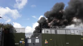 Fire opposite Dudley Road hospital in Birmingham, England