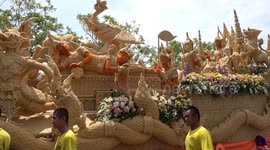 Beautiful Giant Candles Mark Buddhist Lent In Thailand