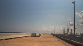 POV shot along the promenade in barcelona