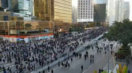 Tens of thousands attend Hong Kong pro-democracy protest
