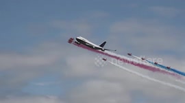 Spectacular aerial displays at the Royal International Air Tattoo in Gloucestershire, UK