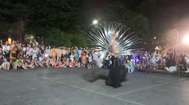 Hoop, there it is! Vietnam woman uses FIFTY metal hoops in mesmerizing dance routine
