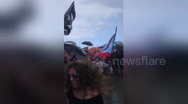 Newsflare Edit - Protest governor Puerto Rico rain dancing