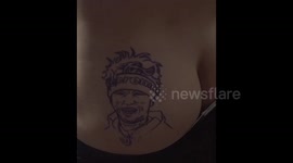 Man gets tattoo of Supreme Patty on buttock