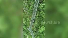 'World's scariest school run' gets facelift with 2,500-step steel ladder on 800m cliff