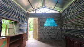 Unique House Made From 8,800 Recycled Plastic Bottles in Viet Nam