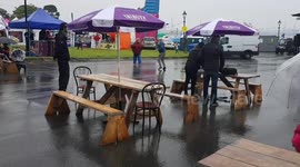 Might be raining in saltash cornwall but dont stop the cornish dancing