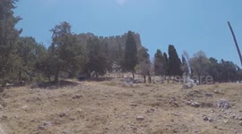 Walking downhill from the Acropolis at Lindos Rhodes