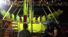Pirate ship ride collapses at Indonesian fairground killing one and injuring three