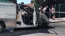 Overheated food truck in Londom