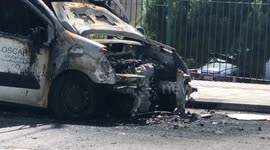 Food truck on fire due to overheating
