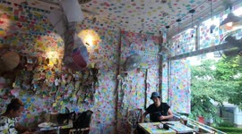 Post-it covered coffee shop in Vietnam redefines 'noteworthy'