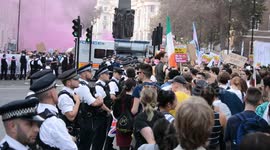 Hundreds protest Boris Johnson outside Downing Street in London