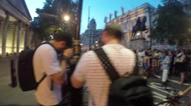 Anti Boris Protestors Party Long Into The Night