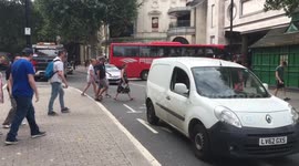Coach Breaks Down In London Heatwave