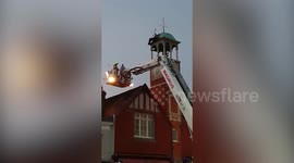 Grade 2 listed bell tower in UK left burnt after lightning struck it