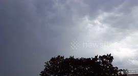 Lighting and thunder clouds over north London