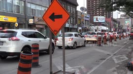 Summer road construction season in full swing in downtown Toronto leaving drivers to navigate an orange cone rodeo