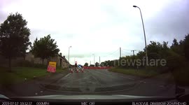 Two lots of traffic running temporary traffic lights