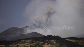 Massive ash eruption on Mount Etna