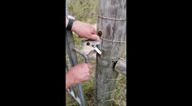 Pointless lock fitted to a gate at Littlehampton beach (UK)