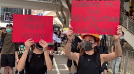 Hong Kong protesters march towards Causeway Bay
