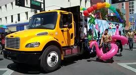 People joining the Northern Nevada Pride Parade 2019