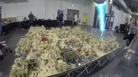 Amazing LEGO Mega Display Of The Star Wars Tatooine Mos Eisley at The London Film Of Comic Con