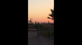Hot Air-balloon with sunrise
