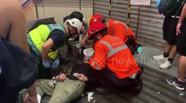 Injuries and arrests as Hong Kong protesters battle with police