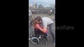 A rising star! Four-year-old girl with cerebral palsy gets embraced by David Tennant on TV set