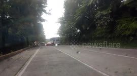 Truck and Most Dangerous street in Padang Indonesia