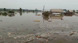 Flooding in southern Russia's Irkutsk sees hundreds of homes wrecked