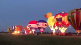 Hot Air Balloon Festival Glow in Wausau, WI