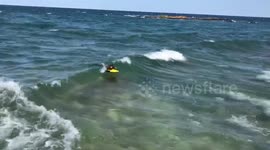 Bodyboarder vs Lake Superior Waves