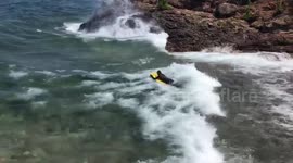 Woman versus the Waves on the Great Lake