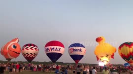 Lit! Hot air balloon show delights Wisconsin audience as they glow to music