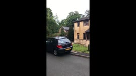Chinley High peak village cut off with flooding