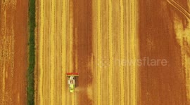 Just a calming drone film of summer harvest in Irish barley fields