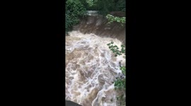 River over flowing Chinley high peak